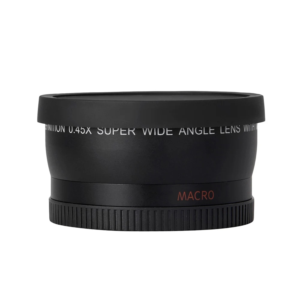 Широкоугольный объектив HD 52 мм 0 45x с макрообъективом для камер Canon Nikon Sony Pentax DSLR|wide