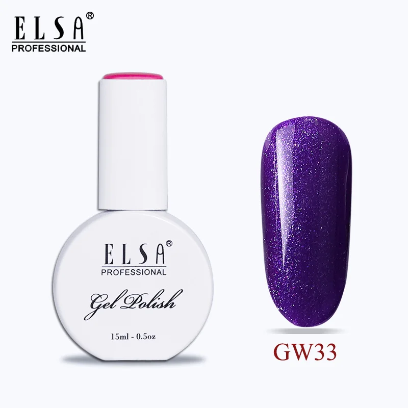 GW33 Elsa 15 мл Гель-лак для ногтей для маникюра Полупостоянный Vernis верхнее покрытие УФ светодиодный Гель-лак замачиваемый для ногтей художественный Гель-лак для ногтей - Цвет: GW33