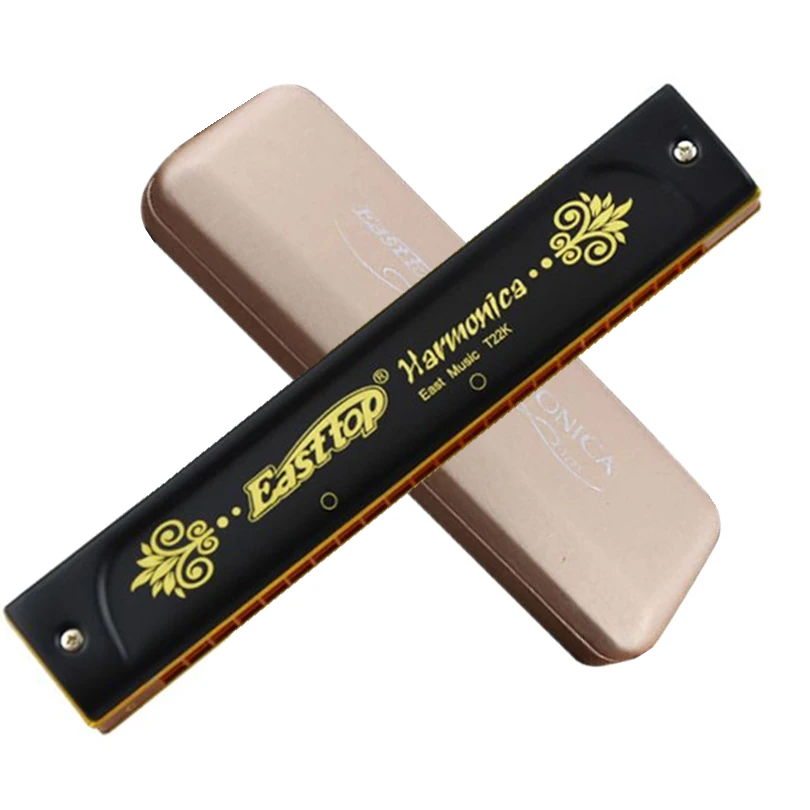 Easttop Harmonica 22 Отверстия тремоло арфа Фосфорная бронза трости Ключ C утолщение