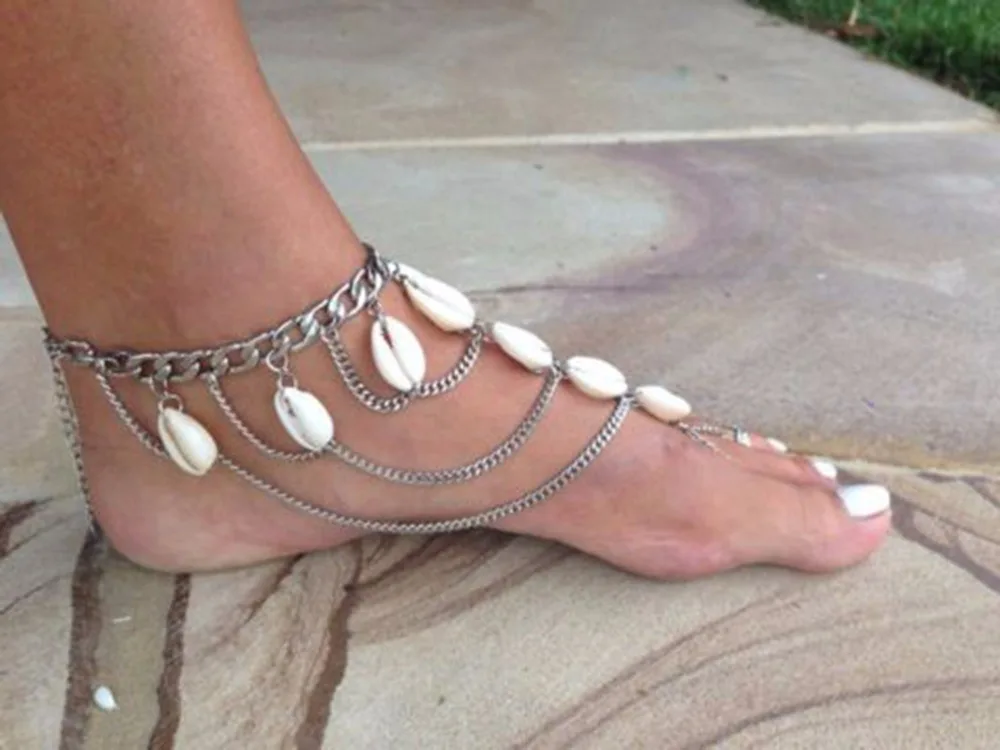 Этнические винтажные резные монетные браслеты женские ножные новый модный шарм