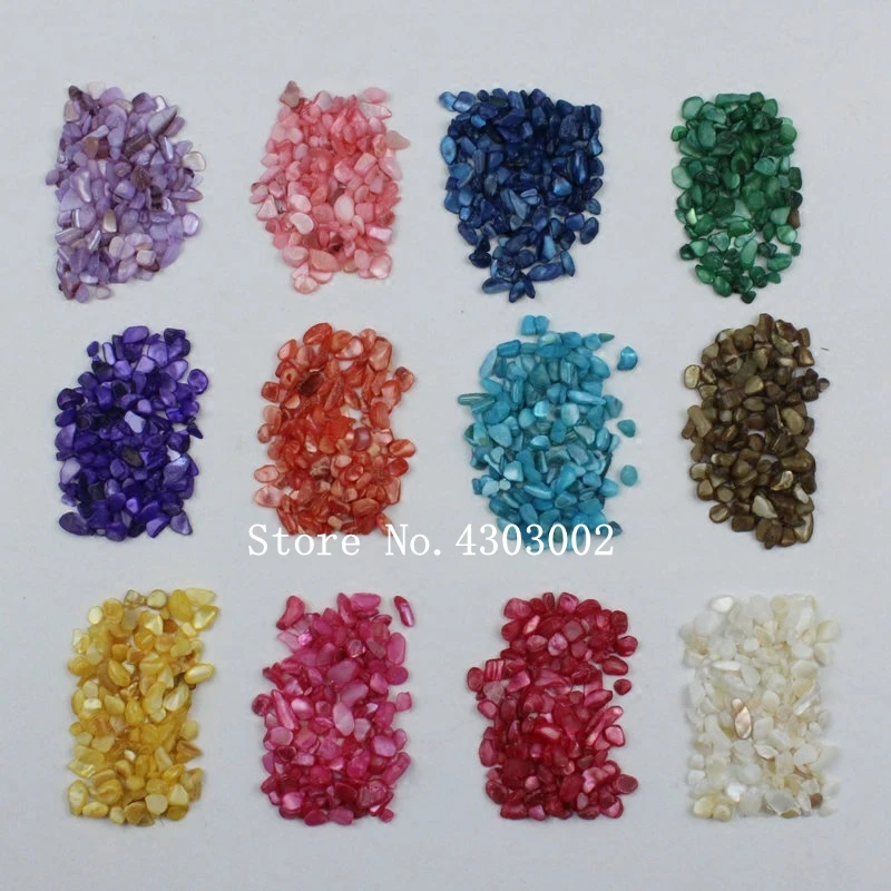 100 г/лот натуральная дробленая раковина перламутровая окрашенная Швабра