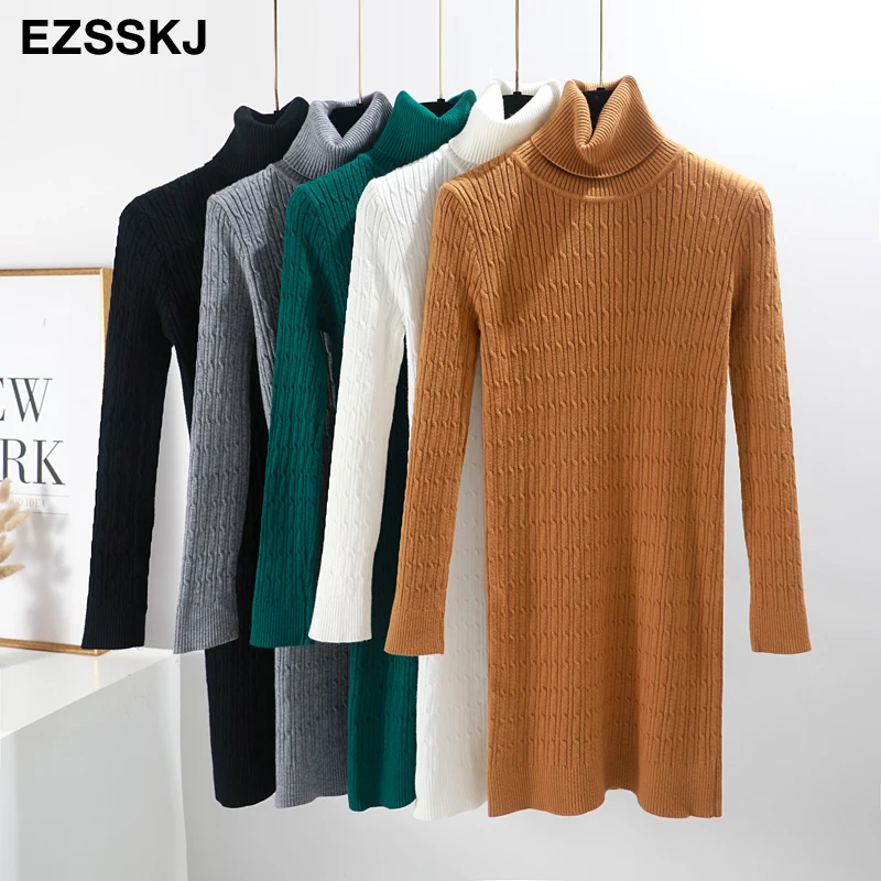 Женское Короткое трикотажное платье свитер на осень и зиму|Женские платья| |