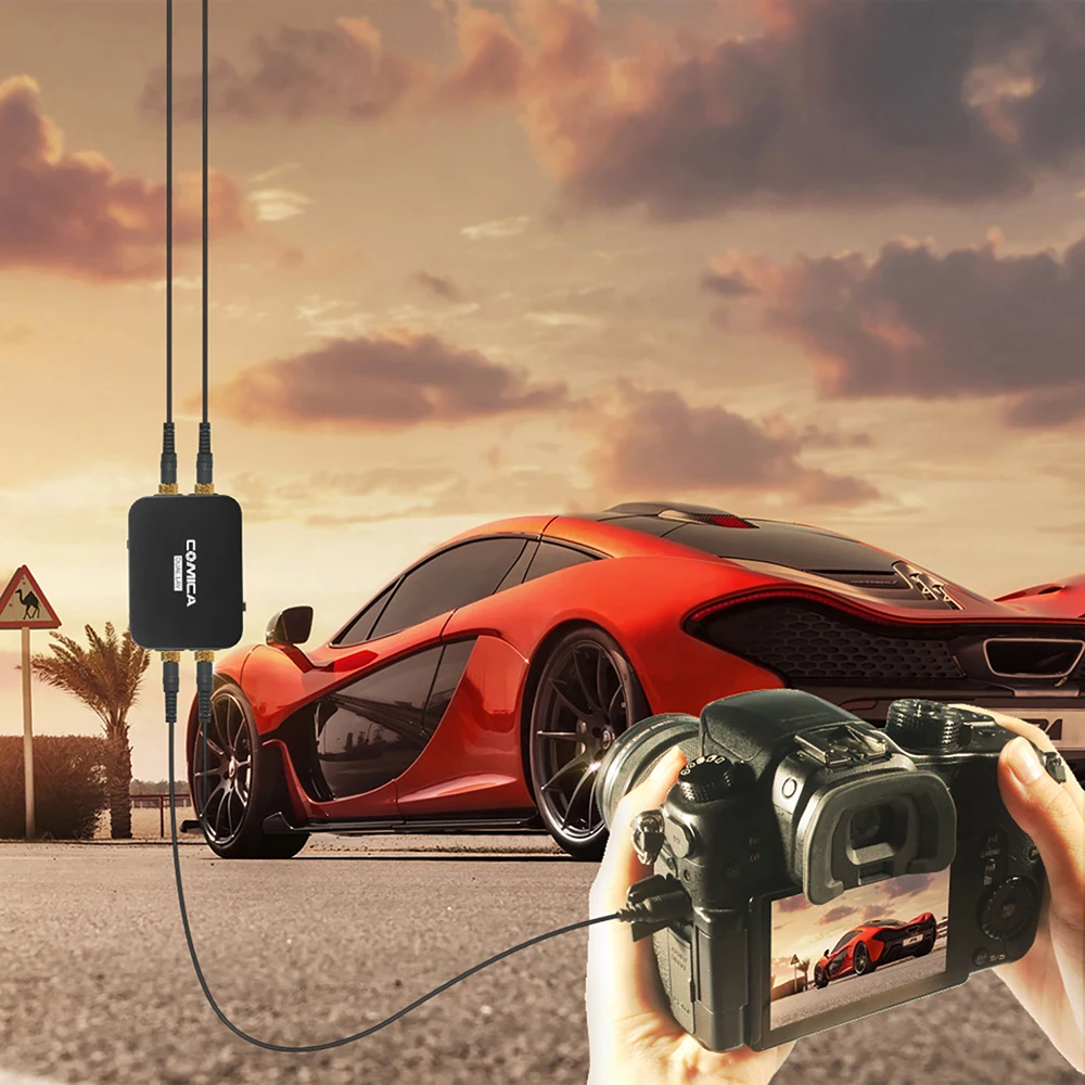 COMICA двойная головка Съемная моно/стерео режимы Lavalier Микрофон встроенный