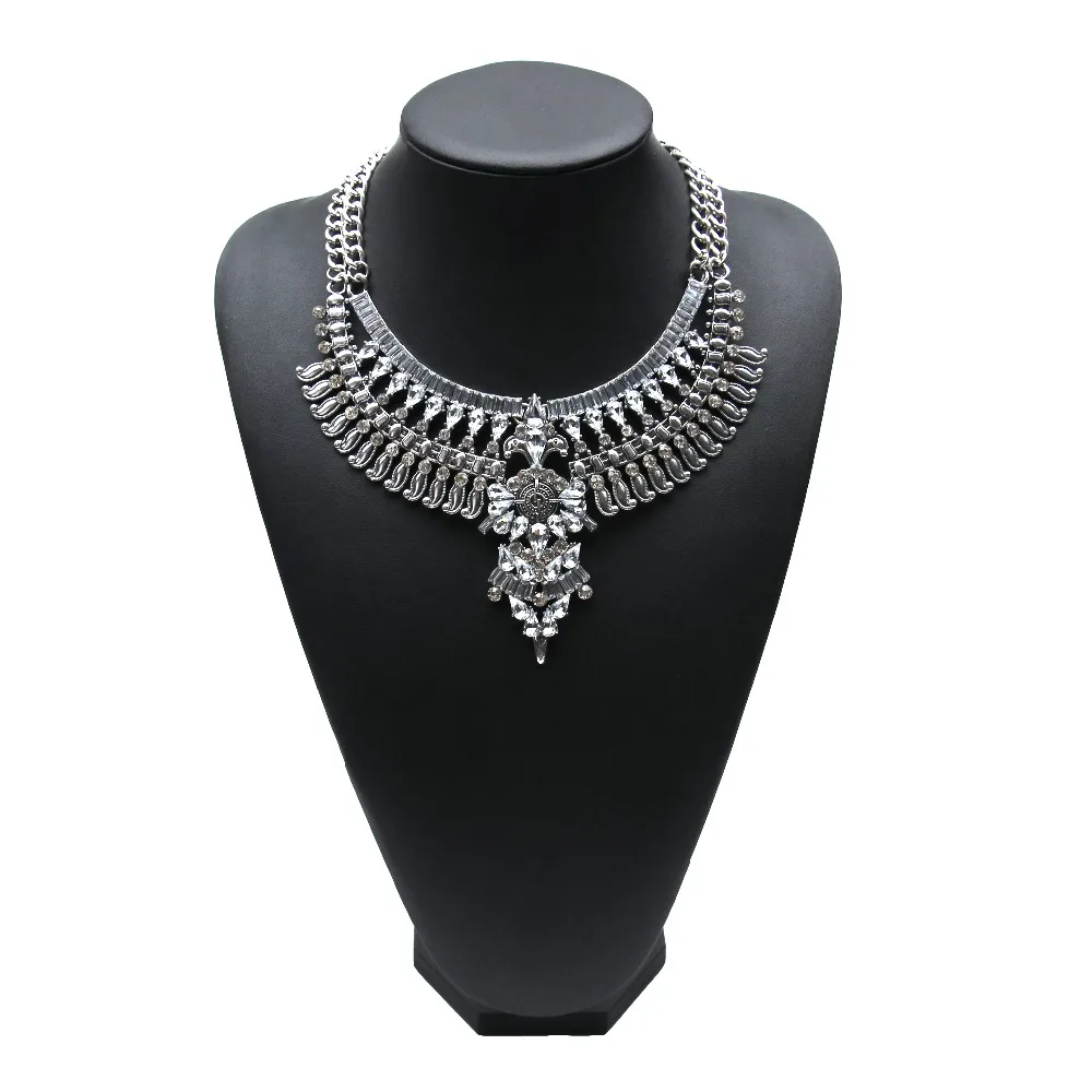 Ztech большие модные хрустальные стразы ожерелье Европейский Кристальный