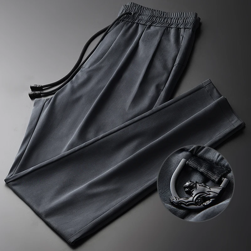 

Minglu протектор лиоцелл для мужчин брюки для девочек роскошные летние тонкие повседневные штаны длиной до щиколотки, размера плюс 4xl Высокое ...