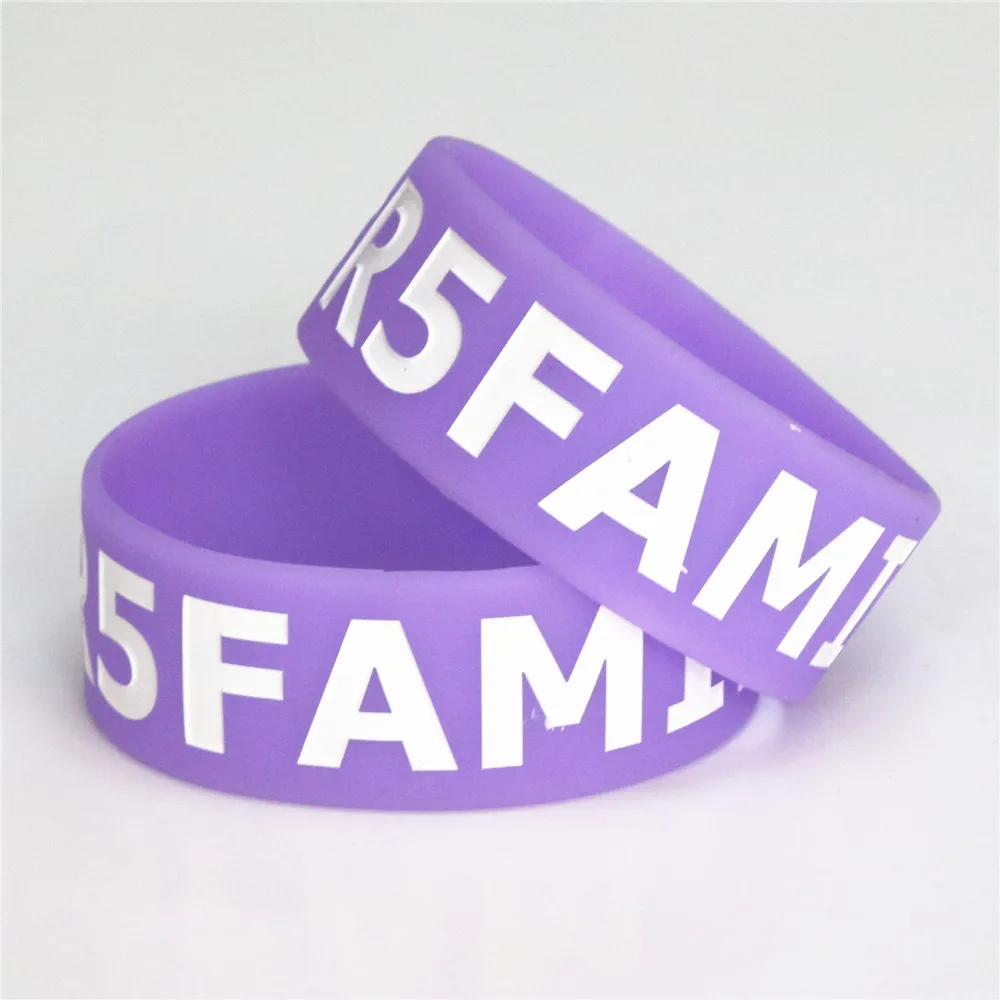 Модные 5 шт R5 Семейный силиконовый браслет 1 &quotширокий резиновые браслеты и для
