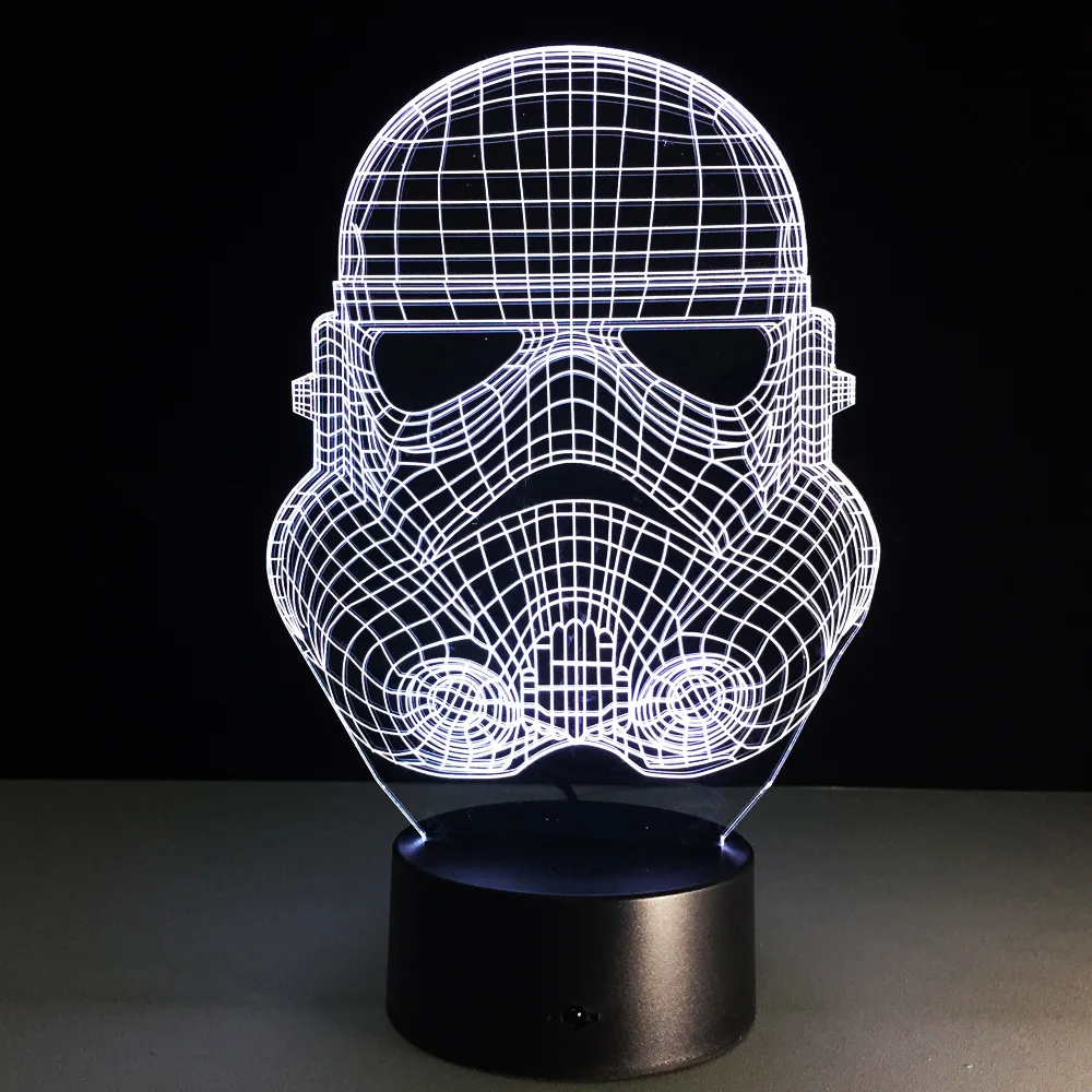 Настольная светодиодная 3d лампа Звездные войны 7 цветов|Ночники| |