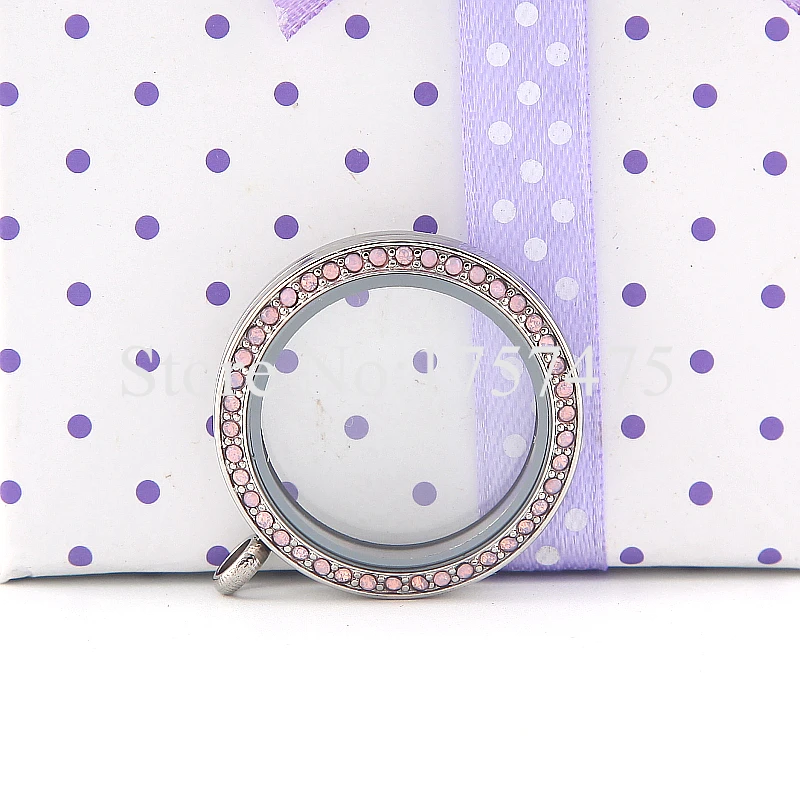 TDIYJ Лидер продаж 30 мм из нержавеющей стали Круглый Поворотный медальон с розовые