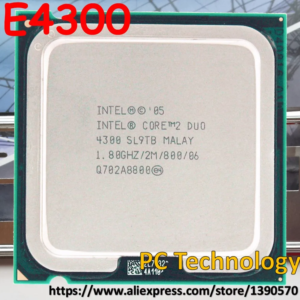 Оригинальный процессор Intel E4300 Core 2 Мб SL9TB 1 8 ГГц 800 МГц 775pin 65 нм Бесплатная доставка