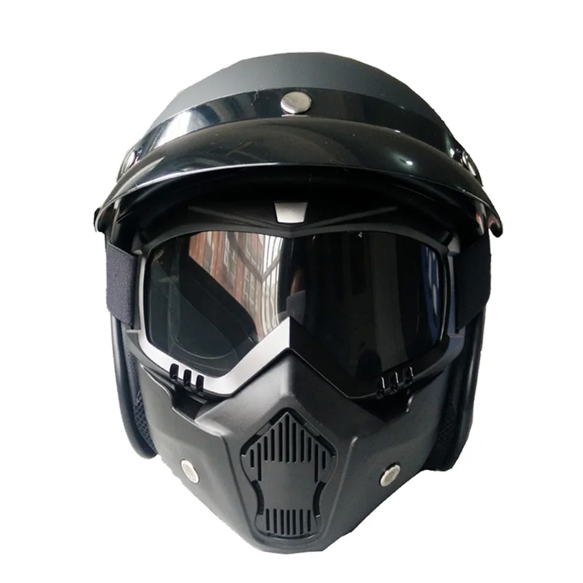 Шлемы мотоциклетные с открытым лицом винтажные шлемы в стиле ретро горошек |