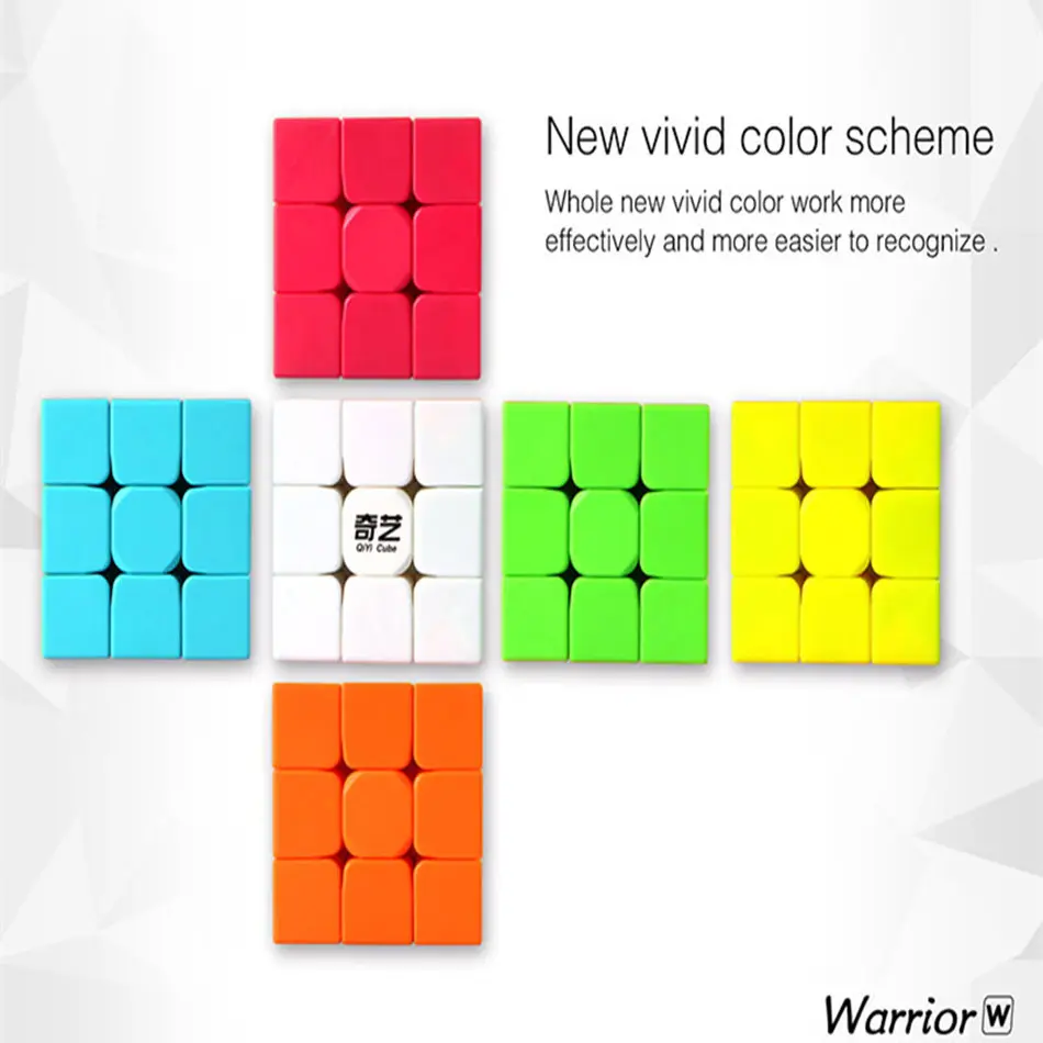 Qiyi 3x3 кубик рубика Warrior W 3x3x3 волшебный куб для начинающих Stickerless 3 слоя скоростной куб профессиональные головоломки игрушки для детей