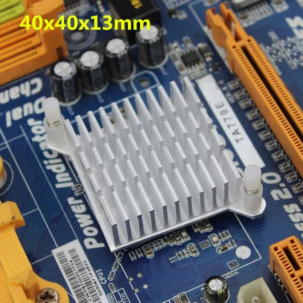 50 шт. оптовая продажа алюминиевый радиатор охлаждения 40x40x13 мм радиаторы для IC VGA DDR X360
