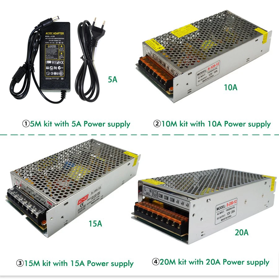 5-20 м RGBW RGBWW светодиодный светильник 5050 DC 12V 4 в 1 чип IP20/IP65 Водонепроницаемый + 2 4G RF