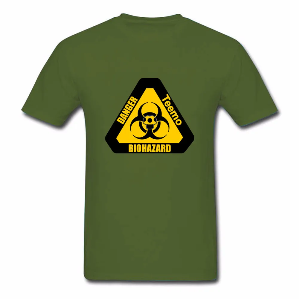 Для мужчин футболка Teemo BioHazard Дизайн Crewneck рок костюм музыка xxxtentacion Ирвинг|Мужские
