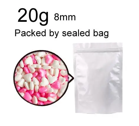 20g Heart 8mm 20 г красочные бусины съедобный жемчуг сахарный шар помадка DIY торт Naking Силиконовый Шоколад для украшения с помощью сахара конфеты Fimo глина GYH - Цвет: 20g Heart 8mm