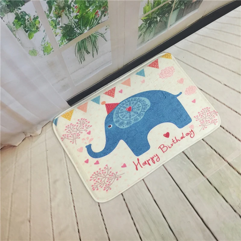 Супер мягкие современные уникальные Мультяшные серые/синие коврики для ванной