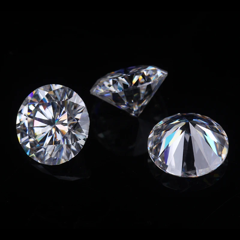 EF Pretty белые натуральные 8 мм 2ct Искусственные алмазы свободные драгоценные камни