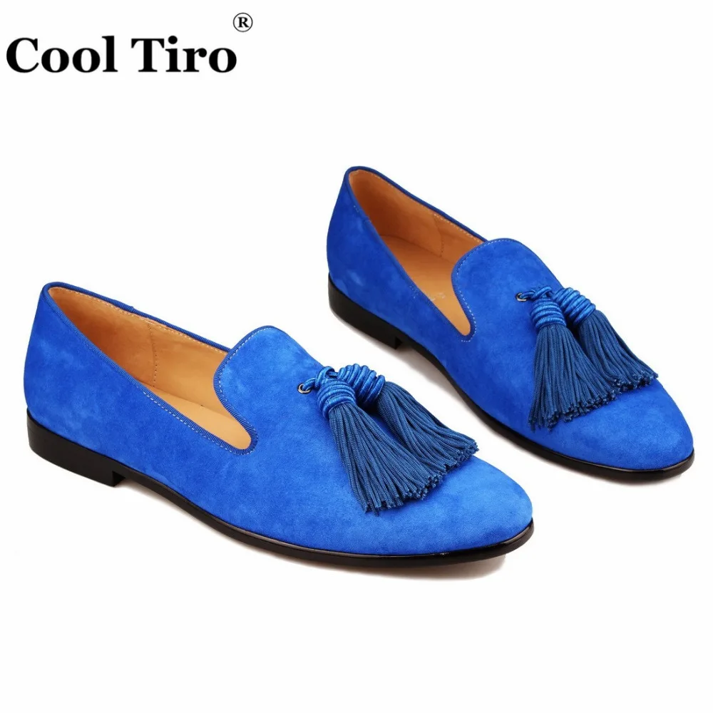 COOL TIRO Leather Tassel Loafers Men sheepskin Handmade Slip On Dress Luxury Banquet Wedding Shoes Casual Flats Big Size 47 | Обувь