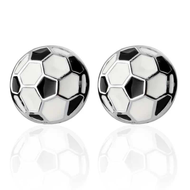 

KC модные развлекательные спортивные запонки с дизайном «футбольный мяч» высококачественные Медные мужские запонки с длинным рукавом свадебный подарок