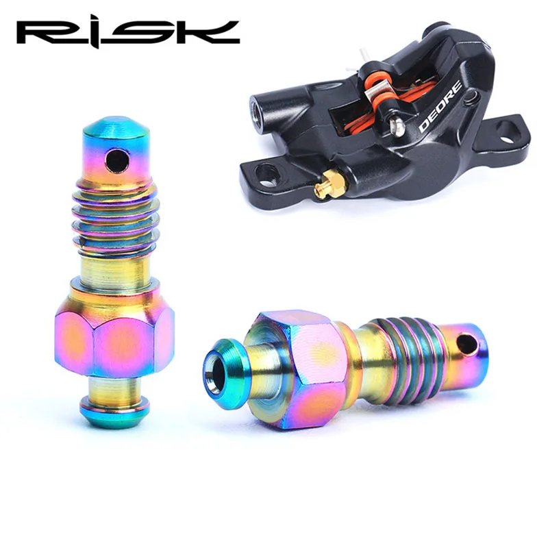 

Risk Mountain Bike Brake Exhaust Screw TC4 Titanium Oiling Deflation Bolts Hydraullic Disc Brake Exhaust Bolts Cycling Parts