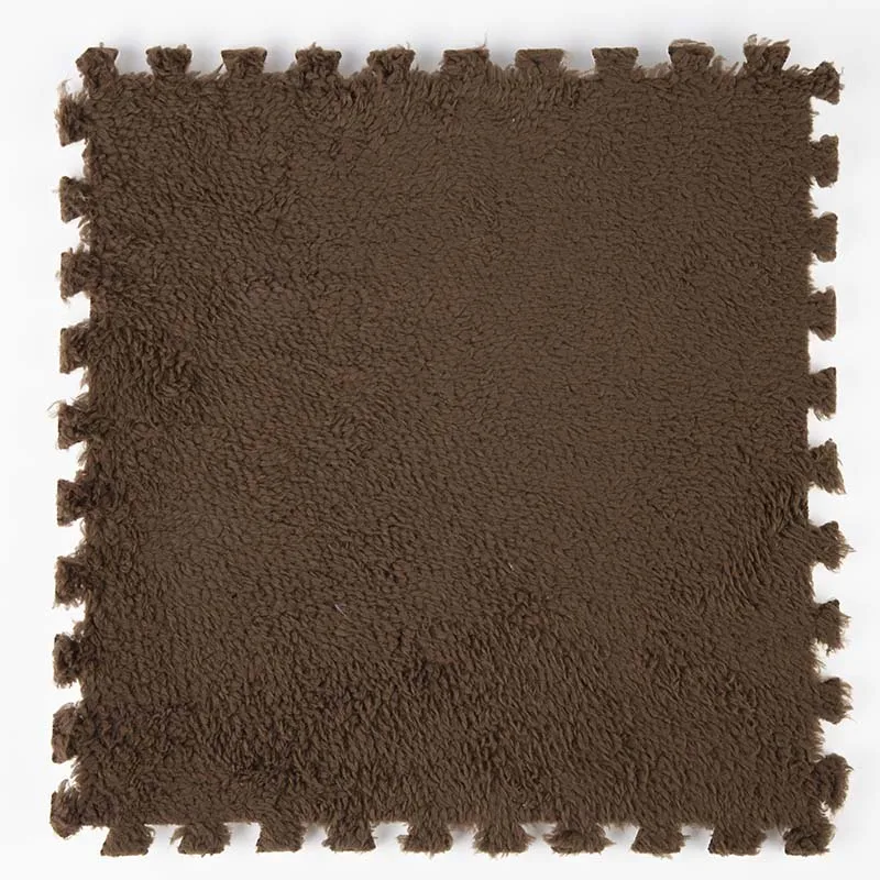 06 color 30*30 см детский коврик-пазл из пены EVA лохматый бархатный Детский эко-Пол 11 цветов для гостиной Tapetes Para Casa Sala - Цвет: 06 color