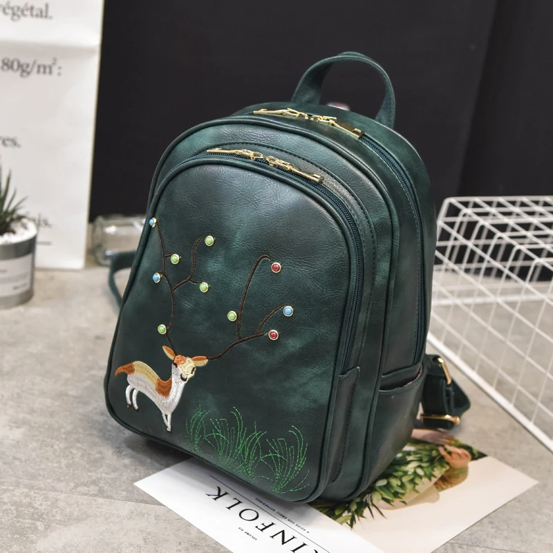 Рюкзак известного бренда женская сумка на плечо однотонные винтажные школьные