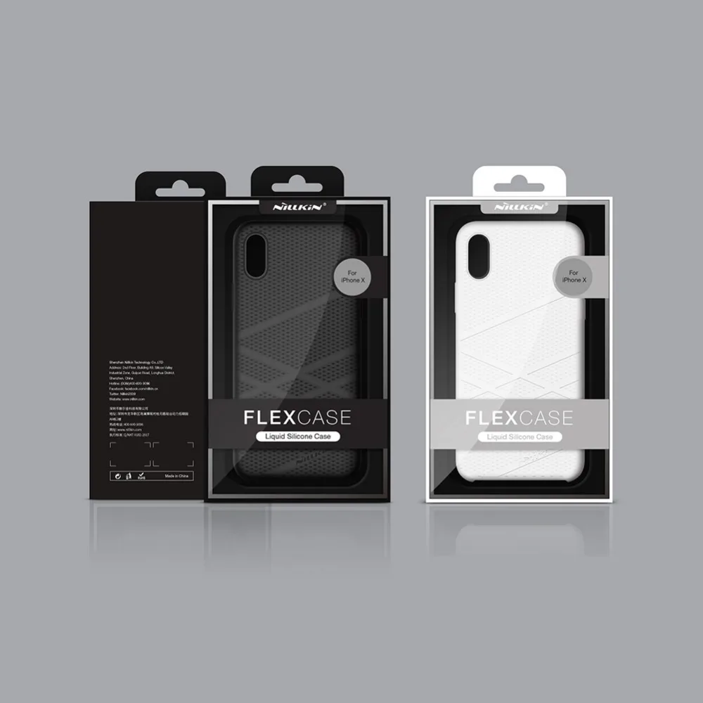 Жидкий силиконовый чехол NILLKIN FLEX для Apple iphone X 5,8 дюймов, мягкий чехол на заднюю панель, сумка-бампер для iphone 10 ten