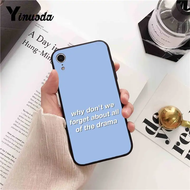 Yinuoda почему не мы жесткий мягкий черный чехол для iPhone X XS MAX 6 6S 7 7plus 8 8Plus 5 5S XR |