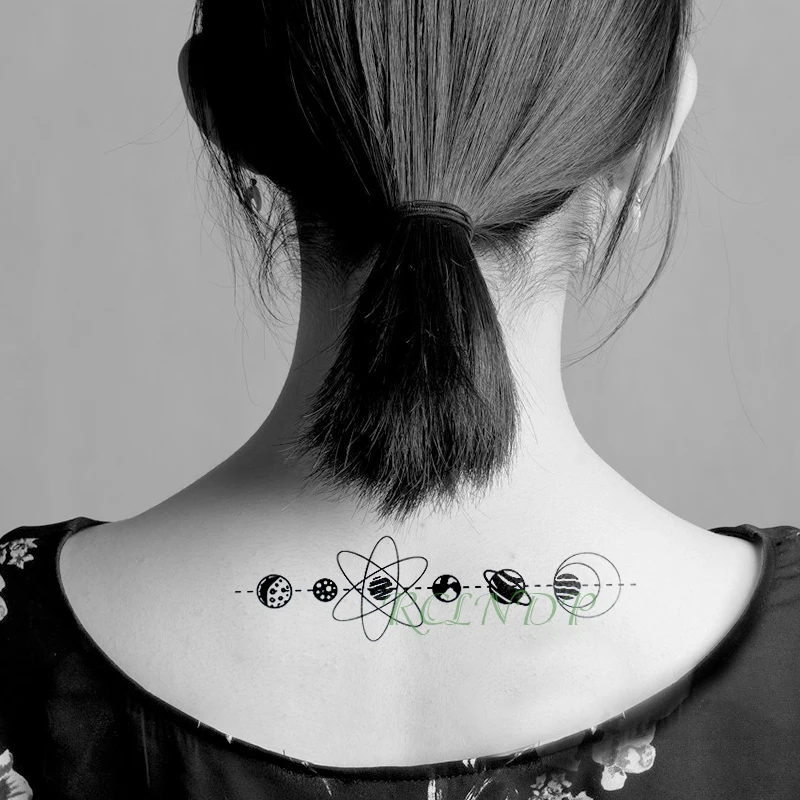 Waterproof Temporary Tattoo Sticker Planet compass Fake Tatto Flash Tatoo Leg Arm back Large size body art for Men Girl Women | Красота и