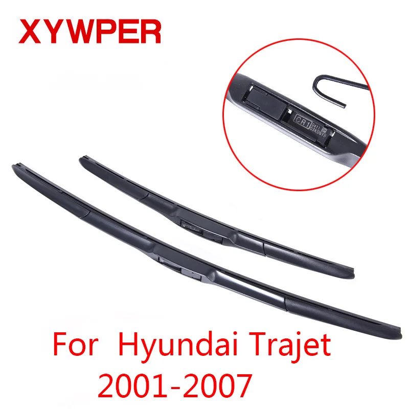 

XYWPER щетки стеклоочистителя для Hyundai ride 2001 2002 2003 2004 2005 2006 2007, автомобильные аксессуары, мягкие резиновые стеклоочистители