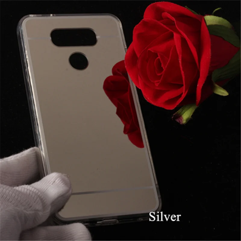 TENENELE Fashion Silicone Soft Case For LG G6 Rose Gold Luxury Mirror Cover Make UP Coque Fundas Back phone Capa Cases |