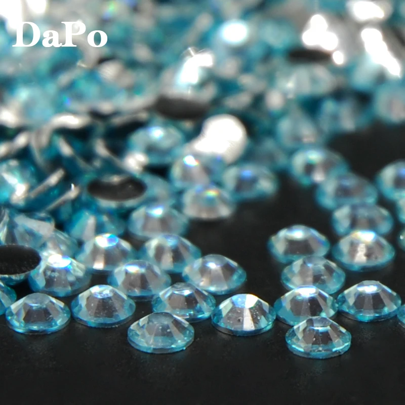 3D дизайн ногтей Стразы Аквамариновый Цвет Кристалл с плоской задней стороной