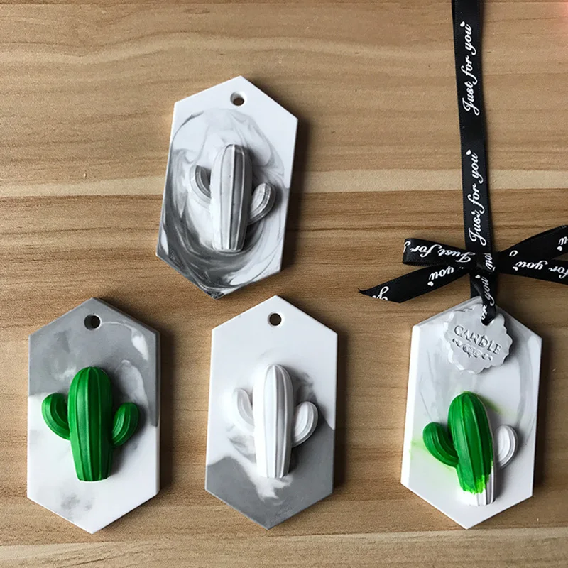 Силиконовые 3D формы в виде кактуса штукатурные для подвесок машину мини форма