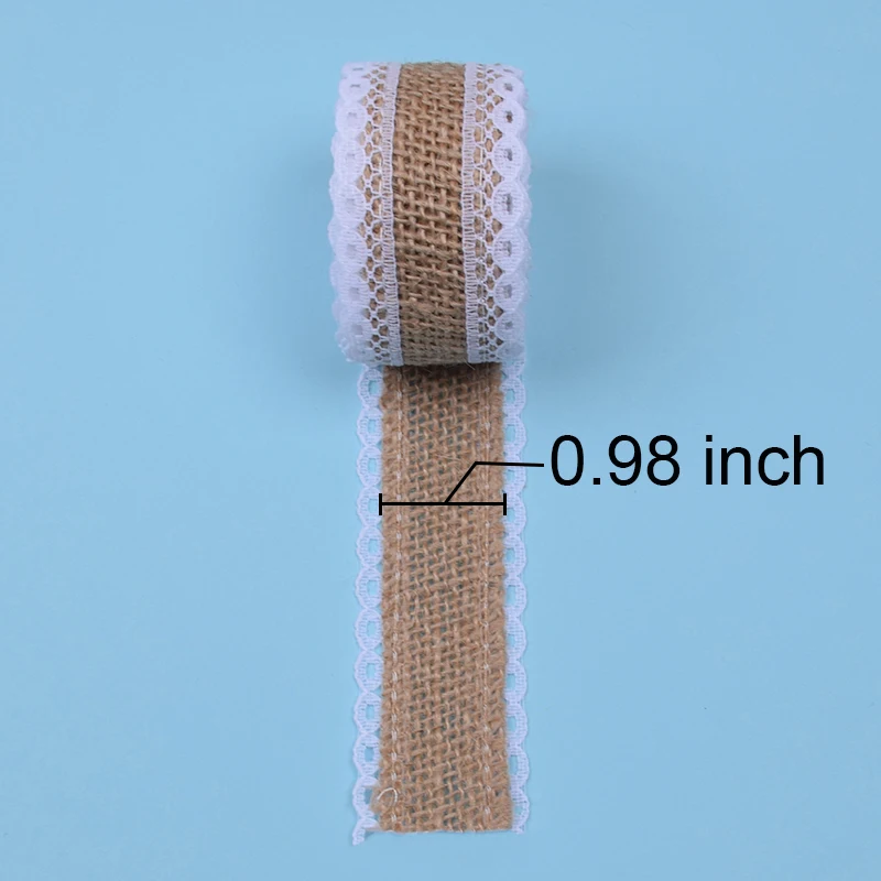 Лента из натурального джута настенная лента 2 метра рулон белого кружева