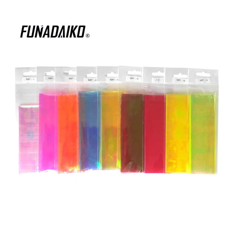 Funadaiko Аксессуары для рыбалки, искусственная Рыбная кожа, радужная кожа, лазерная Рыбная кожа, отражающая рыбную кожу, для рыбалки