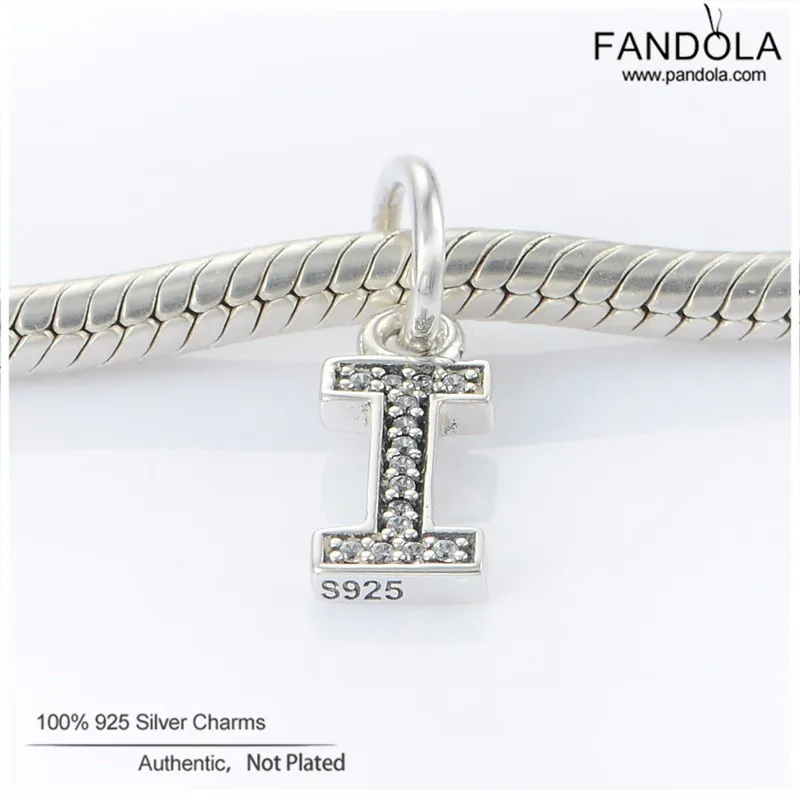 Подвеска с буквой I подвески для брендового браслета ожерелье Шарм-бусина