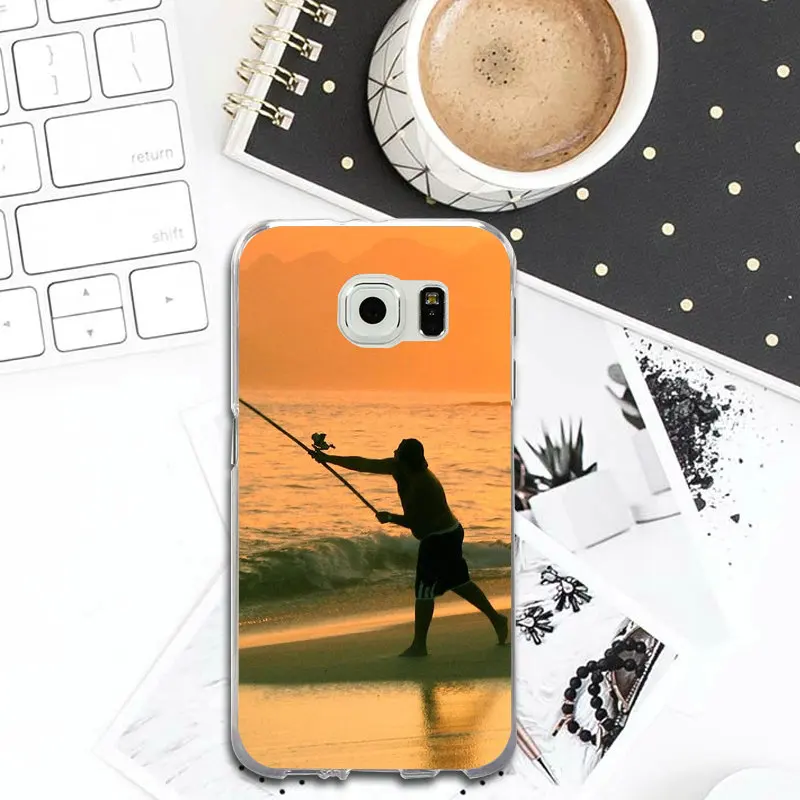 Sunset Duck Hunting Cool Logos Soft Cell Phone Cases Cover for Samsung Galaxy S2 S4 S5 S6 S7 S8 S9 Edge Plus Note 2 3 4 5 8 Bags |