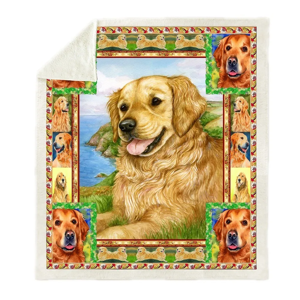 Sofa Cushion Yoga Mat Blanket Picnic Thick Double-layer Plush Anime Dog Rottweiler 3d Print Carry Wholesale | Дом и сад