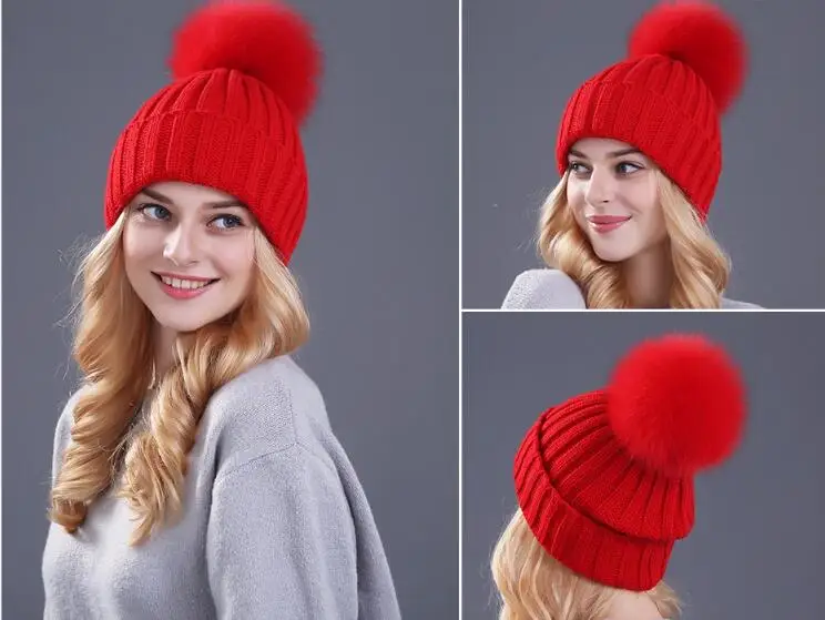 Зимняя вязаная шапка s для женщин мальчиков и девочек модные шары помпоны из