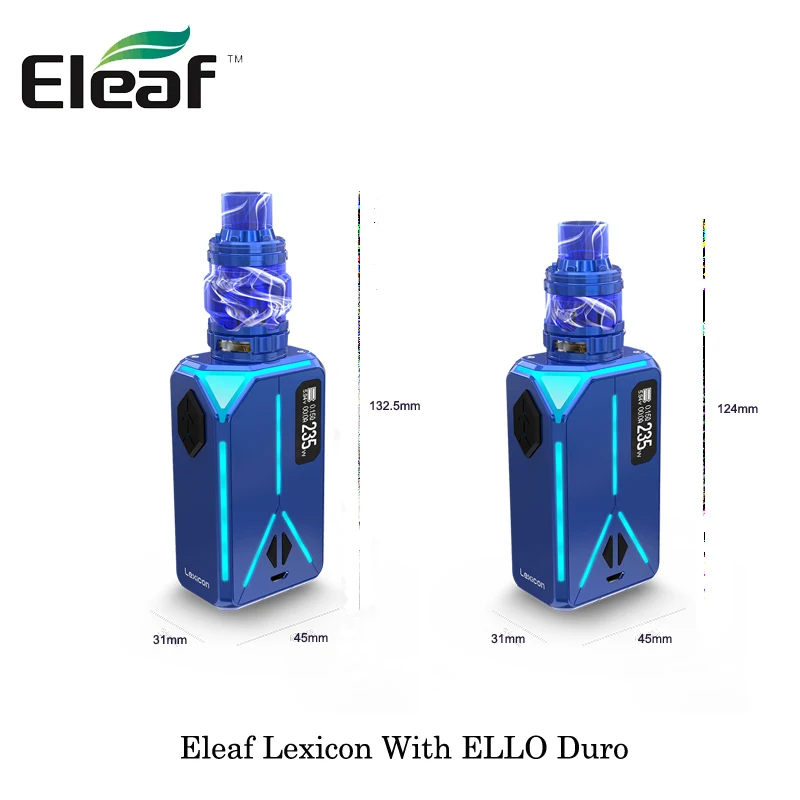 Eleaf Lexicon комплект 235 Вт электронные сигареты коробка мод Vape с Элло Дуро танк