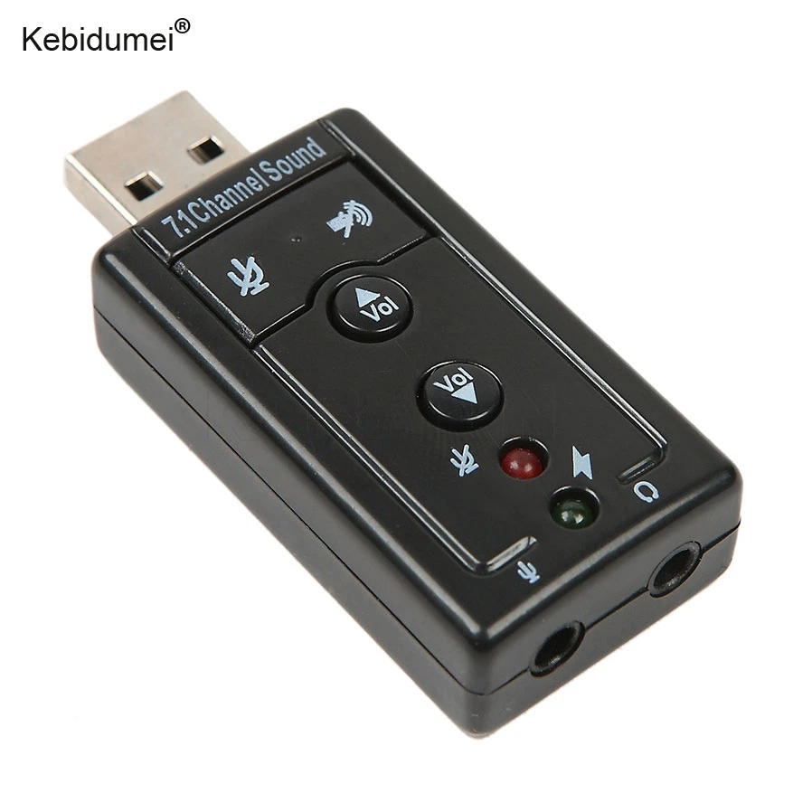 Внешняя звуковая карта kebidumei с USB разъемом 7 1 2 0 микрофон динамик аудиогарнитура