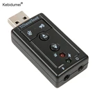 Внешняя звуковая карта kebidumei с USB 7,1, адаптер для аудиосистемы с разъемом 2,0 мм для микрофона и динамика, гарнитура, конвертер для микрофона с разъемом 3,5 мм