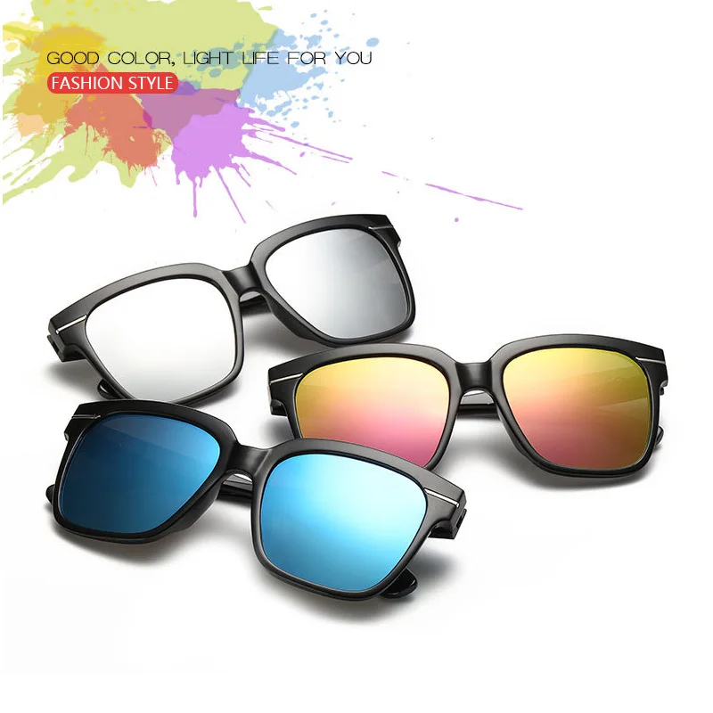 Новинка 2017 квадратные модные солнцезащитные очки с принтом в стиле пэчворк