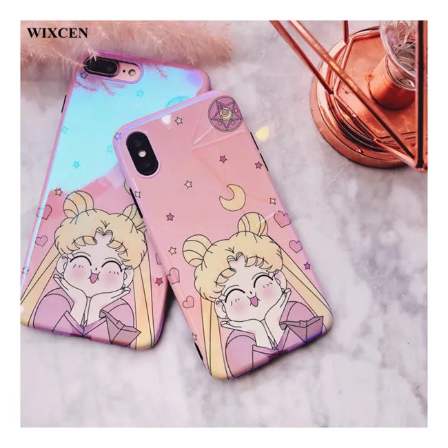 Модный розовый чехол для телефона Wixcen с героями мультфильмов Iphone 8 Blu Ray мягкий из