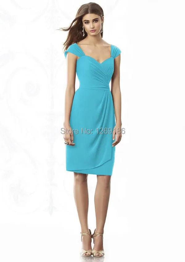 Free Shipping 2014 Latest Design Short Sheath Sweetheart Chiffon Homecoming Dresses Party Gowns | Свадьбы и торжества