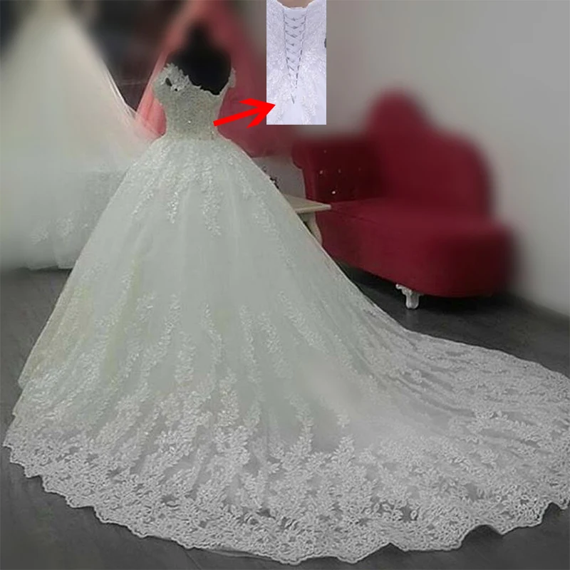 WD0414 свадебное платье на заказ 2018 robe de mariage кружевное с аппликацией Vestido noiva бальное