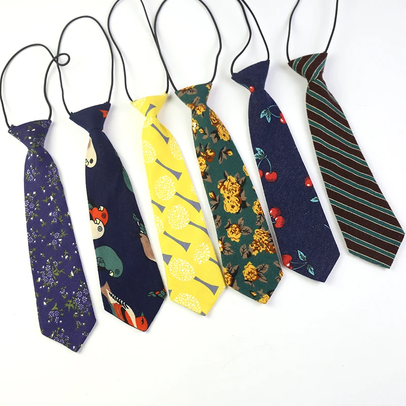 New Hot Sale Kids Boy's Necktie Cotton Striped Floral Neck Tie for Children Suits 6cm Print Ties Slim Girls Tie Gravatas