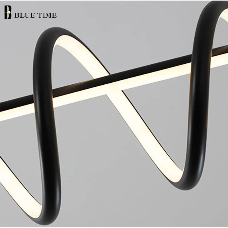 Black&ampWhite Modern LED Pendant Light For Living Room Dining room Kitchen Ceiling Mounted Lamp Led lamp Hanging Home | Лампы и