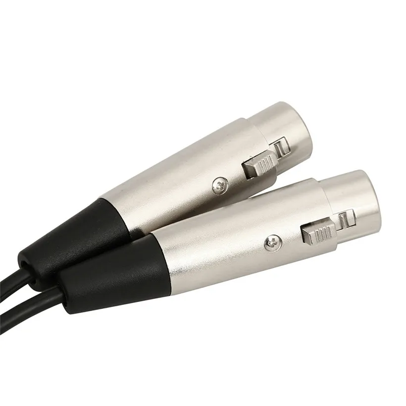Расширенный 2017 Новый 3Pin XLR папа к двойному 2 гнезду Y сплиттер микрофон кабель Шнур