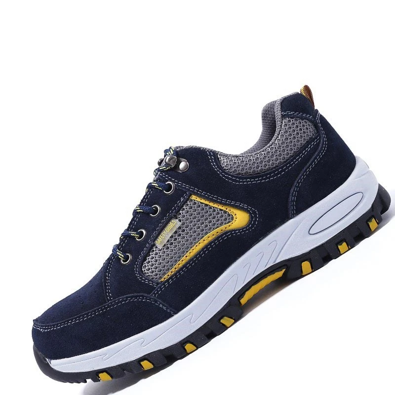 Cow Suede Safety Shoes For Men Casual Steel Toe Work Breathable Boots Puncture-proof 35-45 | Обувь